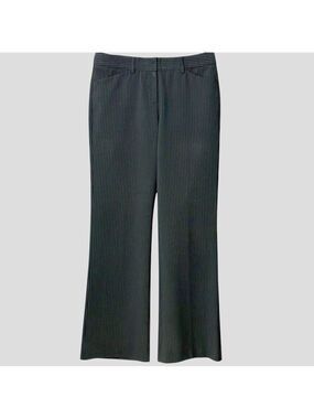 Express Editor Pinstripe Trousers Size 4 Office Siren Medium Rise Straight Leg